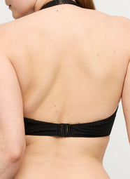 Delray Black Padded Balcony Bikini Top