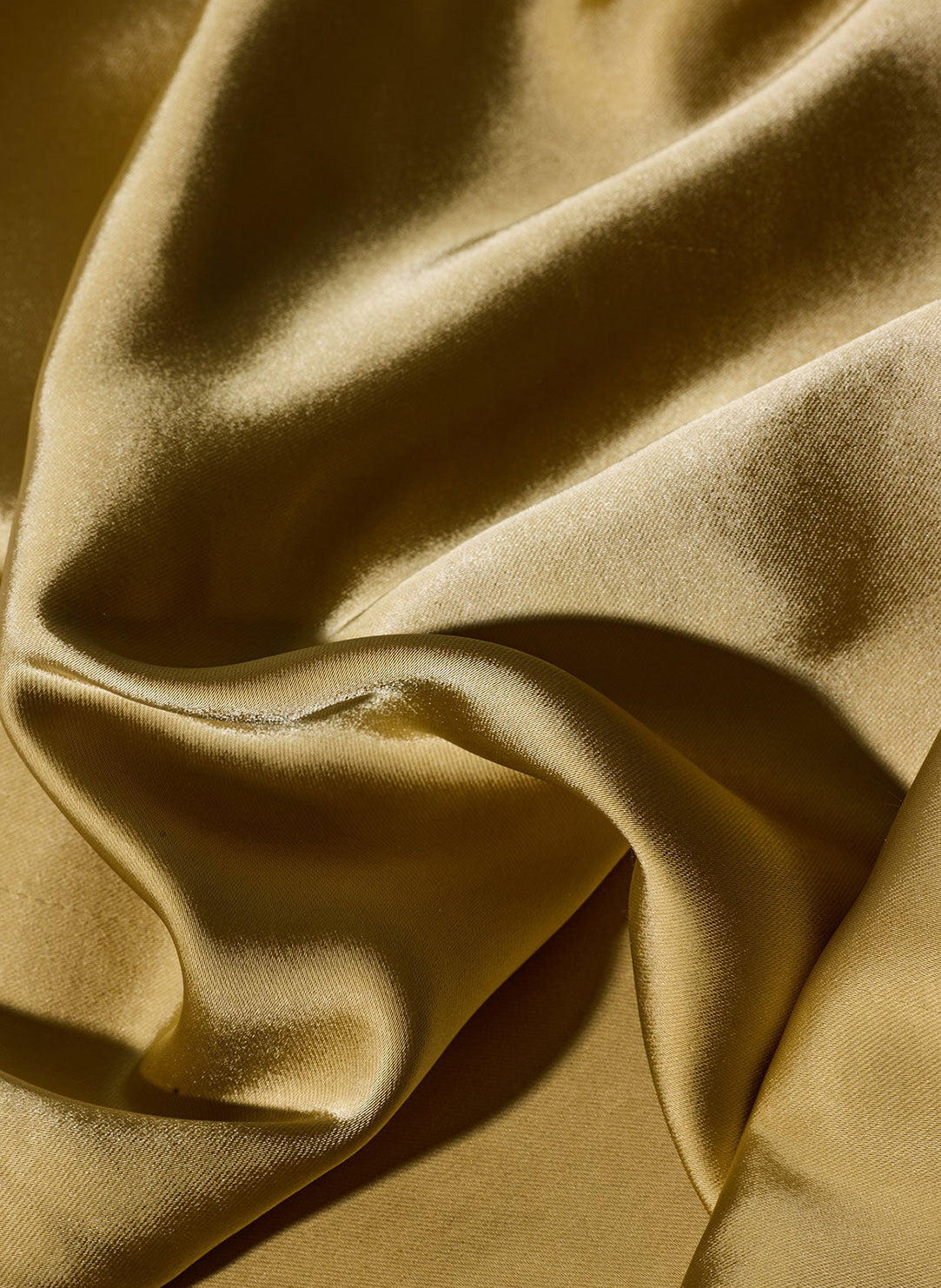 Luxe Satin Gold Drape Neck Top