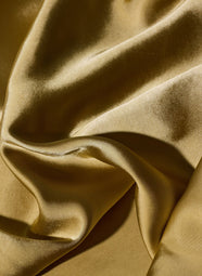 Luxe Satin Gold Drape Neck Top