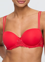 Jane True Red Padded Balcony Bra