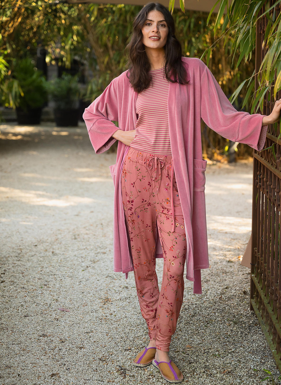 Delhi Dreams Pink Bobien Cuffed Pajama Pant