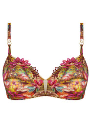Danse Des Fleurs Fushia Vert Full Cup Bra