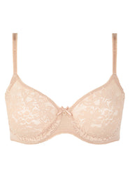 Maris Nude Blush Lace Full Coverage Unlined Bra