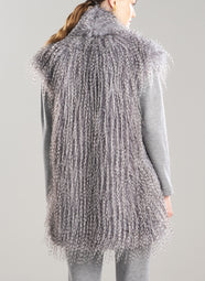 Ostrich Plume Grey Vest