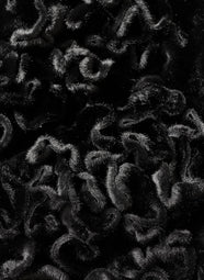 Vegan Luxe Lambskin Black Faux Fur Wrapped Vest