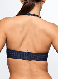 Avero Velvet Blue Padded Bra Heartshape
