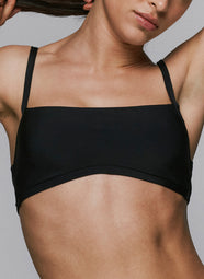 Lita Black Balcony Bikini Top