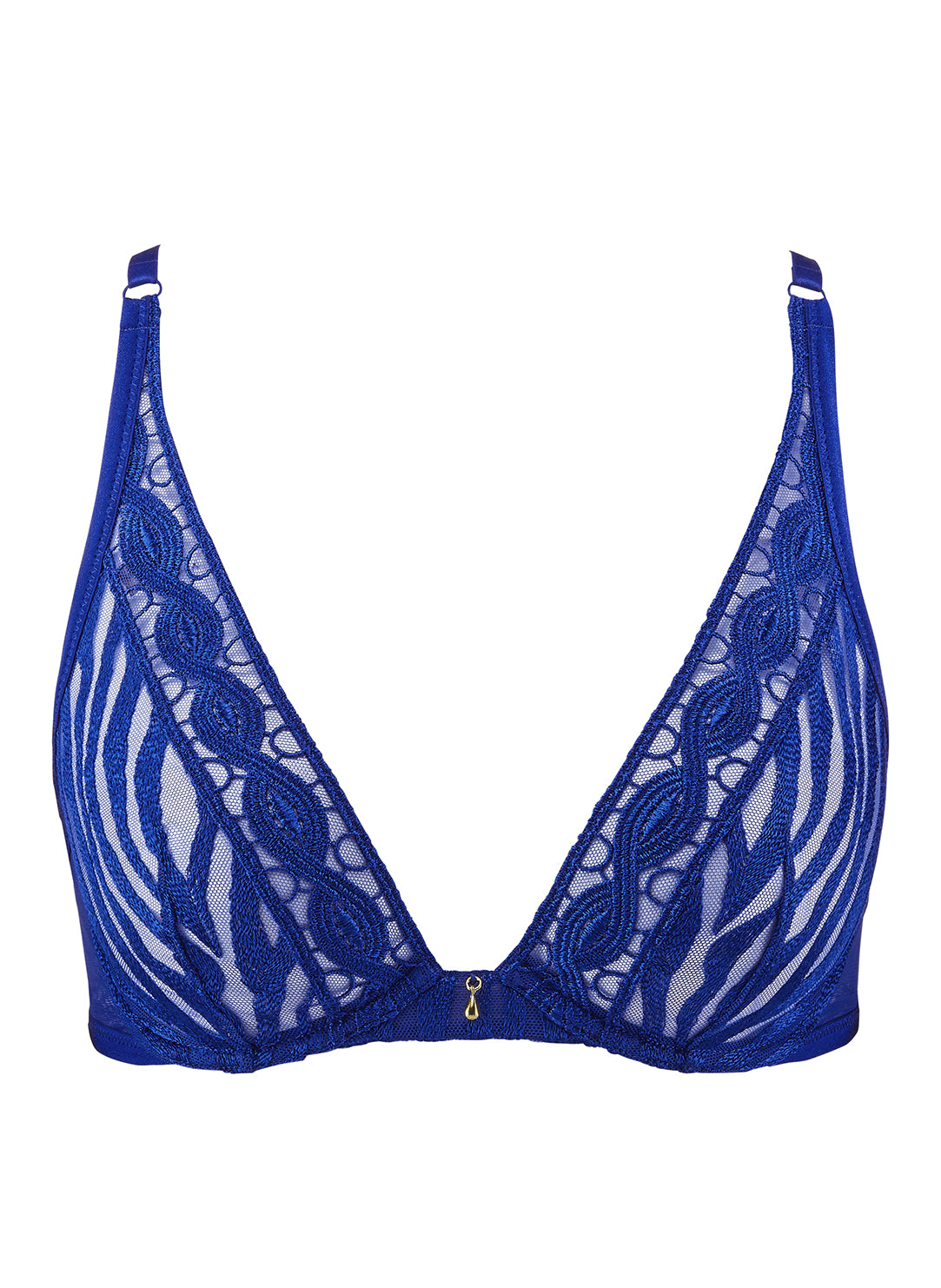 Wild Pulse Blue Sensation Triangle Plunge Bra