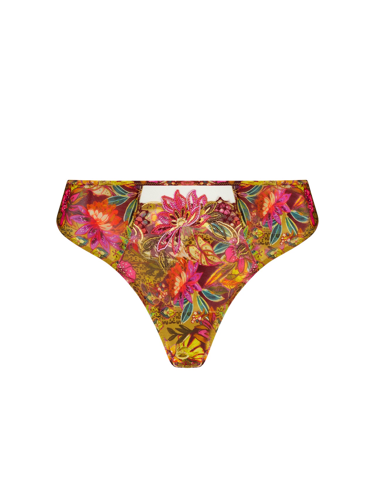Danse Des Fleurs Fushia Vert Italian Bikini