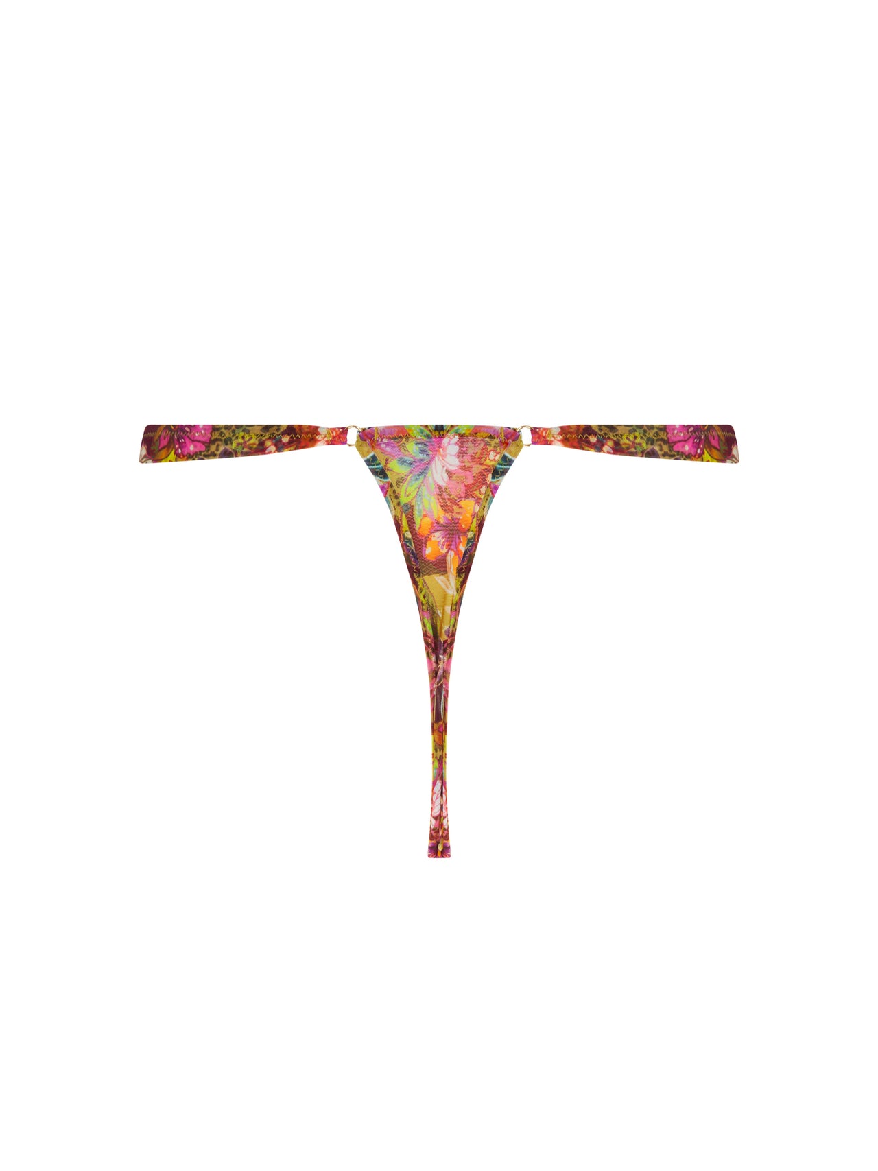 Danse Des Fleurs Fushia Vert String Thong