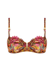 Danse Des Fleurs Fushia Vert Demi Cup Bra