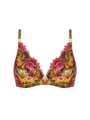 Danse Des Fleurs Fushia Vert Triangle Bra