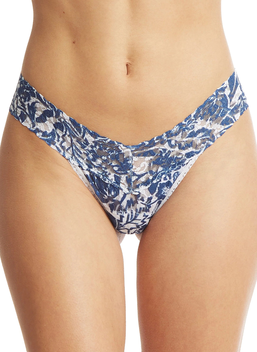 Signature Lace Sketchbook Floral Printed Low Rise Thong