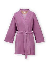 Petite Sumo Stripe Lilac Nadia Kimono Short Robe