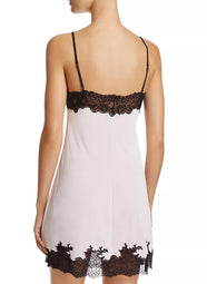 Enchant Pink/Black Lace Trim Chemise