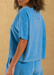 Petite Sumo Stripe Blue Tiffany Short Sleeve Top