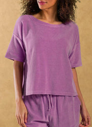 Petite Sumo Stripe Lilac Tiffany Short Sleeve Top