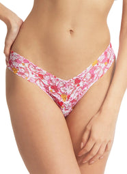 Signature Lace XOXO Printed Low Rise Thong