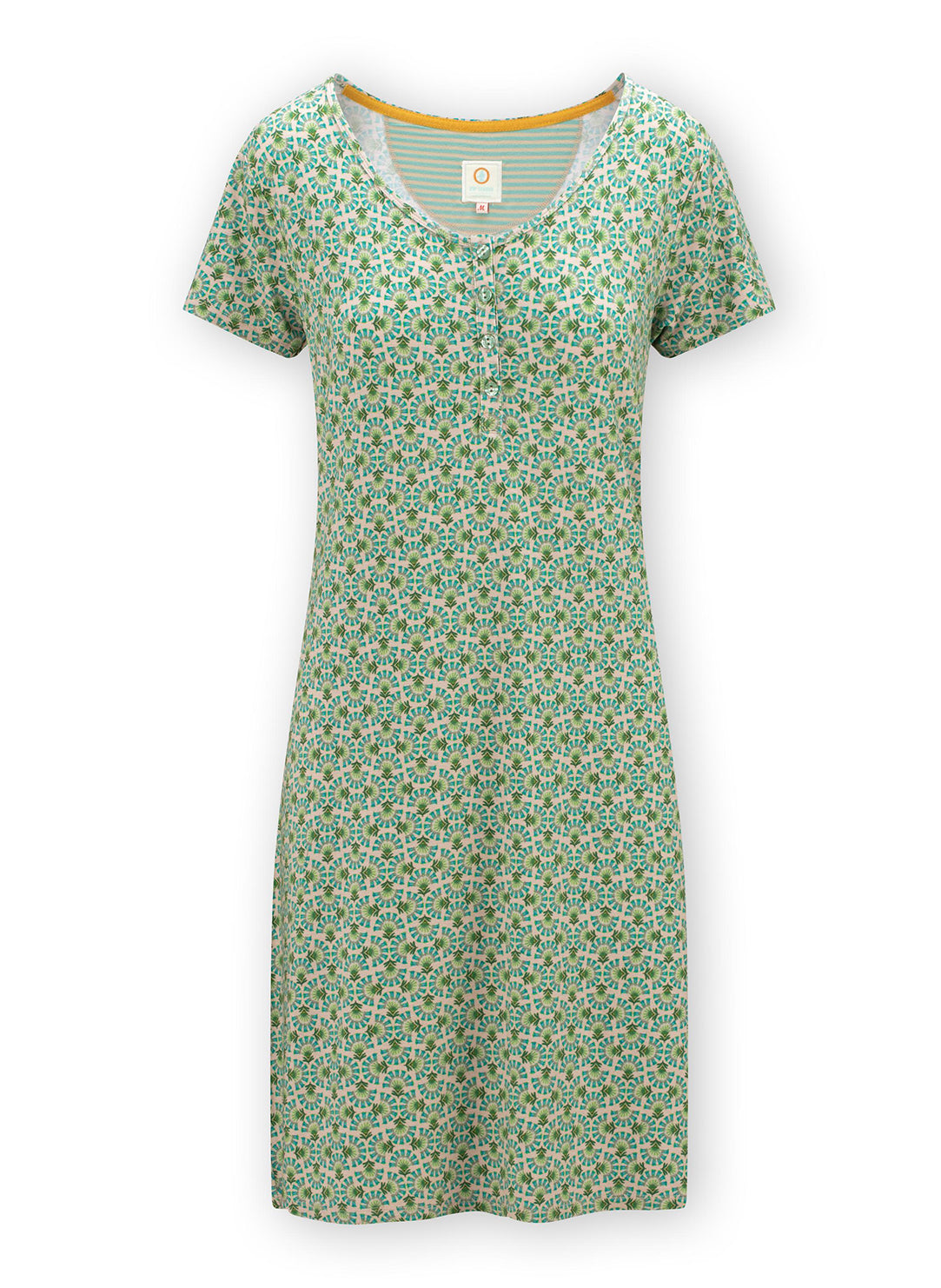 Verano Green Daisy Short Sleeve Nightdress