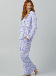 Fairytale Forest White Print Long Pajama Set