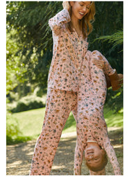 Forest Friends Pink Long Pajama Set