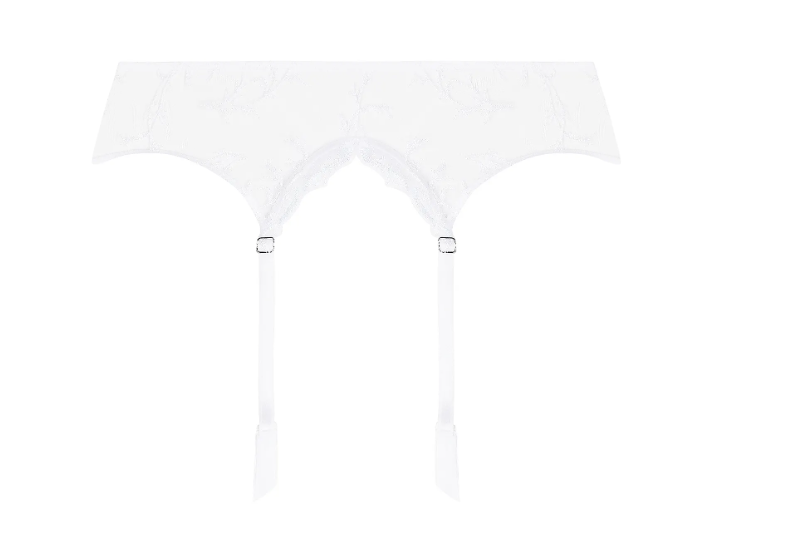 Source Beaute White Garter Belt