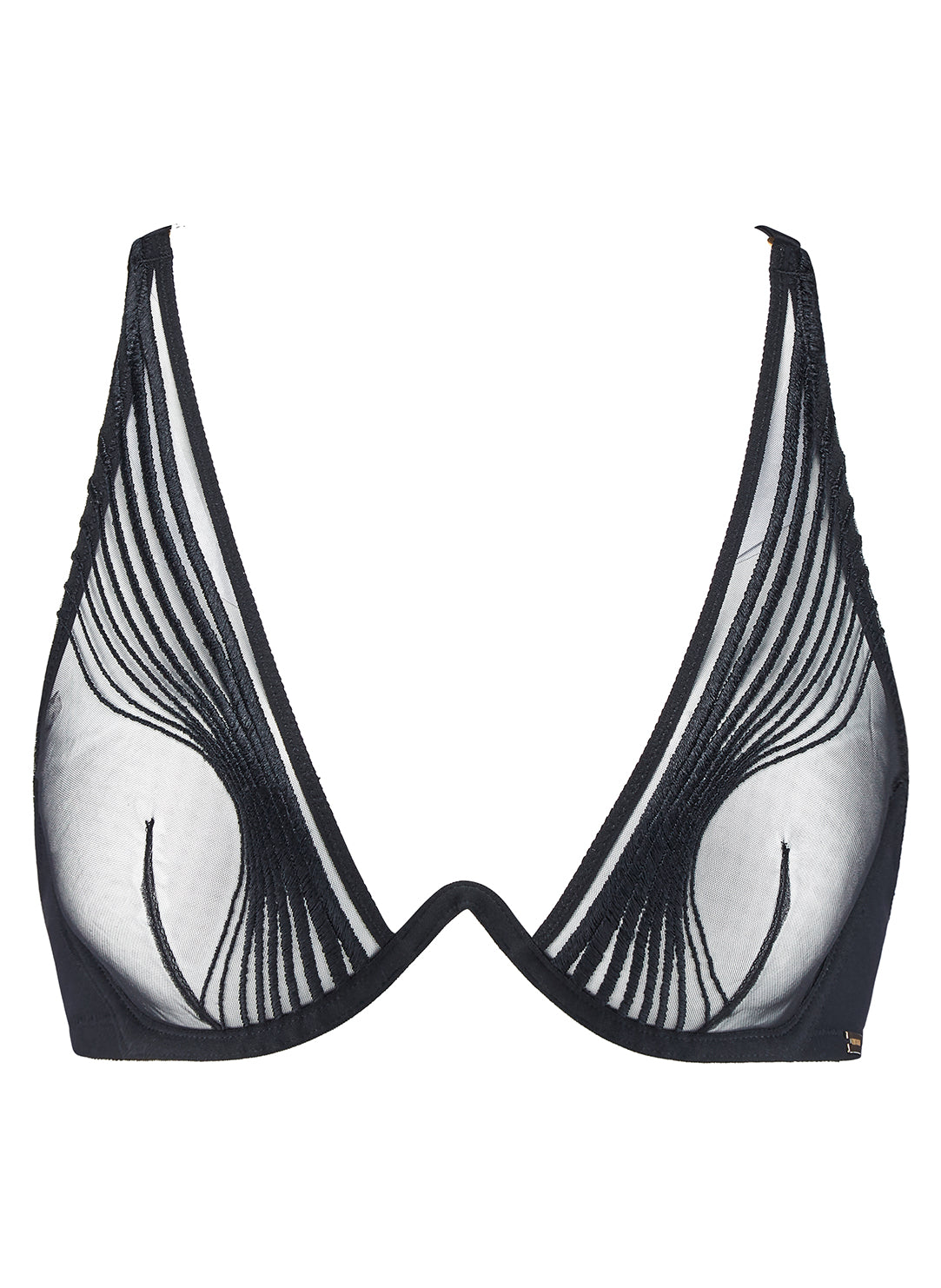 Sumptuous Waves Smoky Attraction Single UW Triangle Plunge Bra