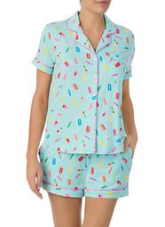 Popsicle Toss Mint Short Pajama Set