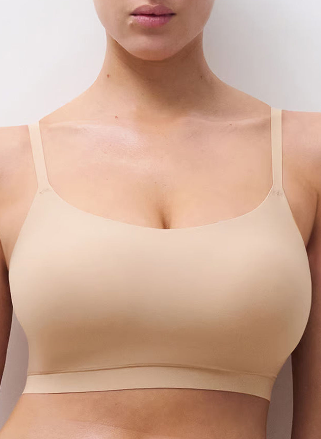 SoftStretch Ultra Beige Padded Scoop Bra Top