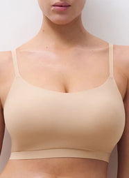 SoftStretch Ultra Beige Padded Scoop Bra Top