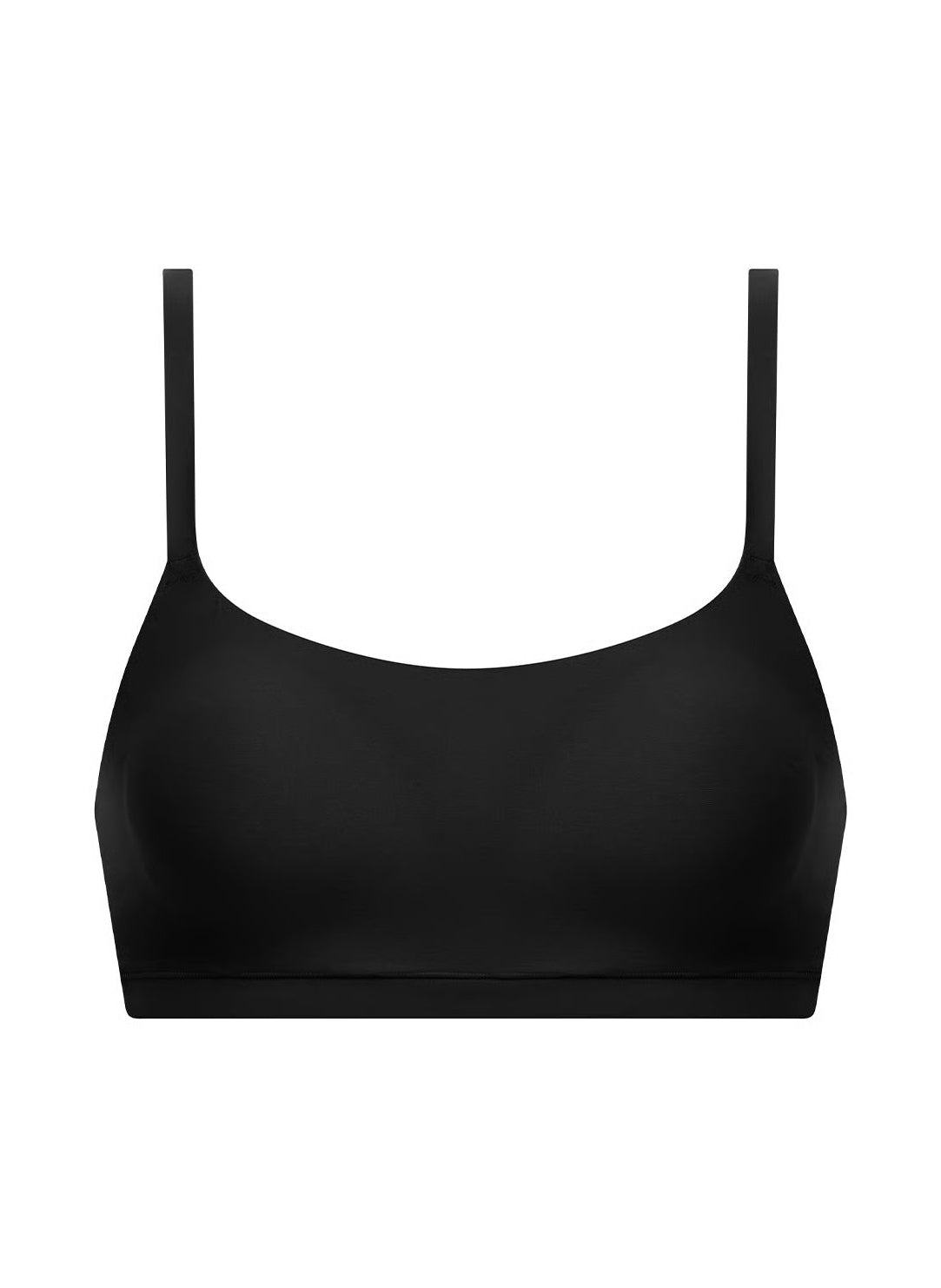 SoftStretch Black Padded Scoop Bra Top