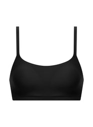 SoftStretch Black Padded Scoop Bra Top
