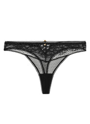 Illusion Fauve Black Thong