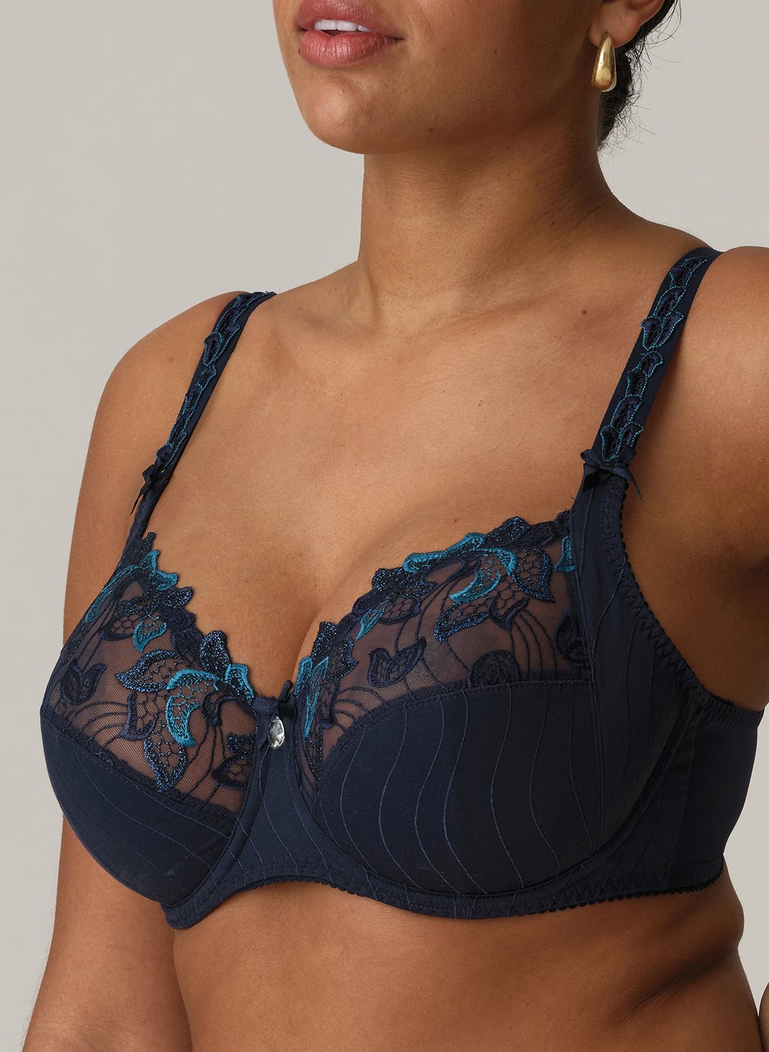 Deauville Velvet Blue Full Cup Bra