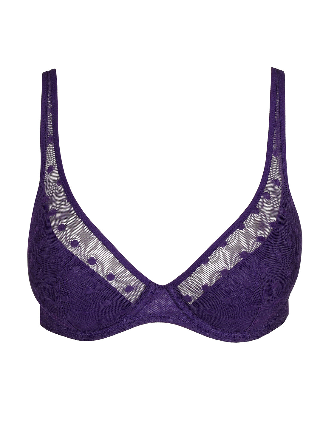 Tulio Majestic Purple Half Padded Plunge Bra