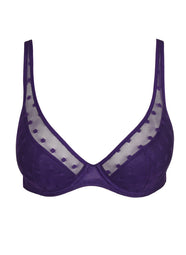 Tulio Majestic Purple Half Padded Plunge Bra