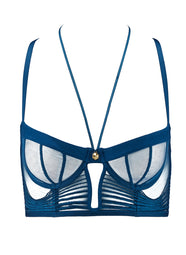 Sumptuous Waves Imperial Blue Bustier Bra