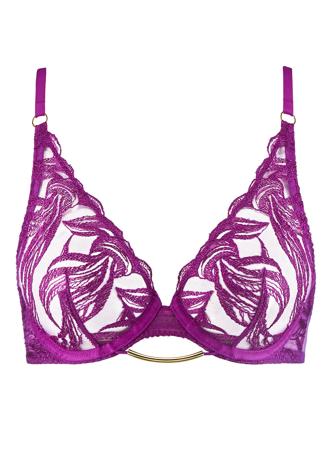 Into The Groove Pink Karma Triangle Plunge Bra