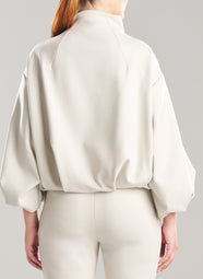 Techno Crepe Pearl Bomber Jacket