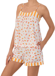 Peaches Orange Cami Short Pajama Set