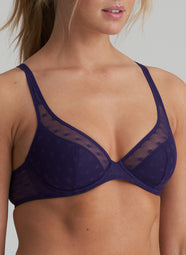 Tulio Majestic Purple Half Padded Plunge Bra