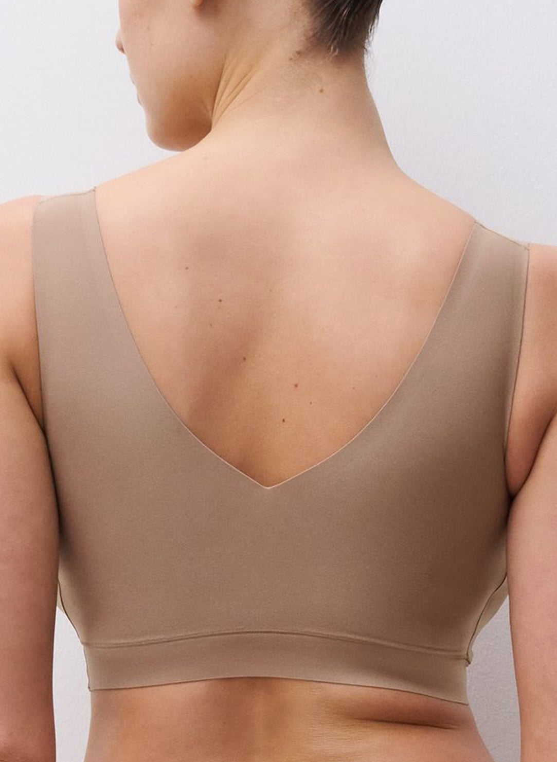 SoftStretch Ultra Beige Padded V-Neck Bralette