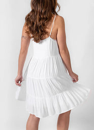 Miami White Swim Mini Tiered Dress