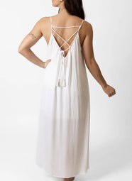 Miami White Swim Midi Side Slit Dress