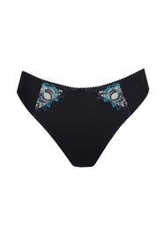 Deauville Velvet Blue Thong