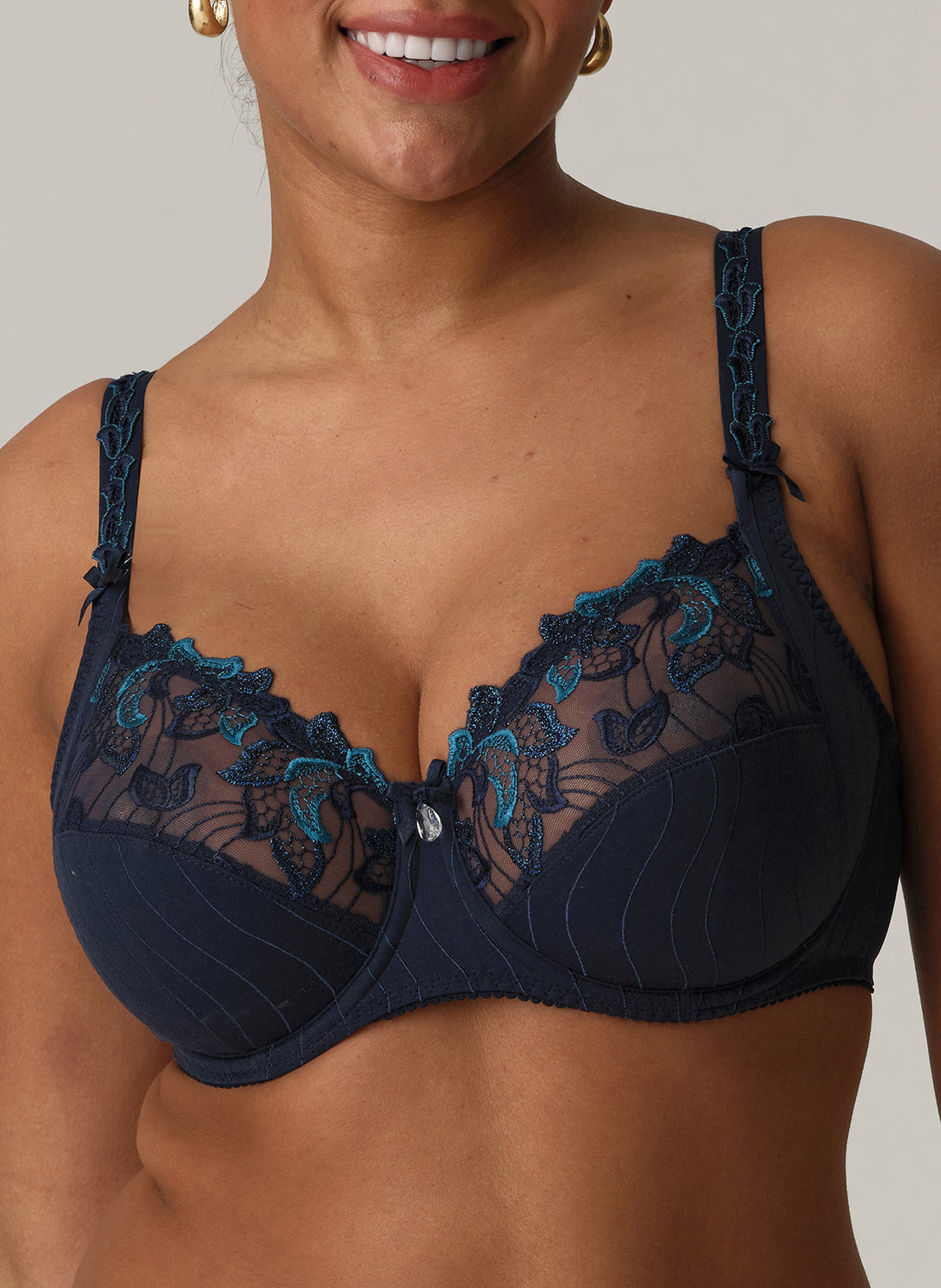 Deauville Velvet Blue Full Cup Bra