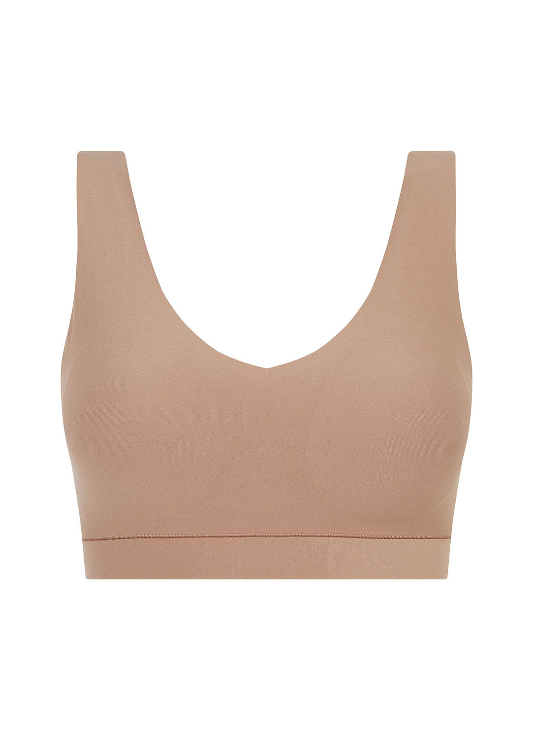 SoftStretch Ultra Beige Padded V-Neck Bralette