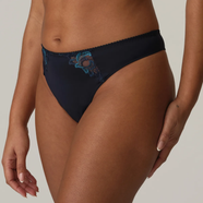 Deauville Velvet Blue Thong