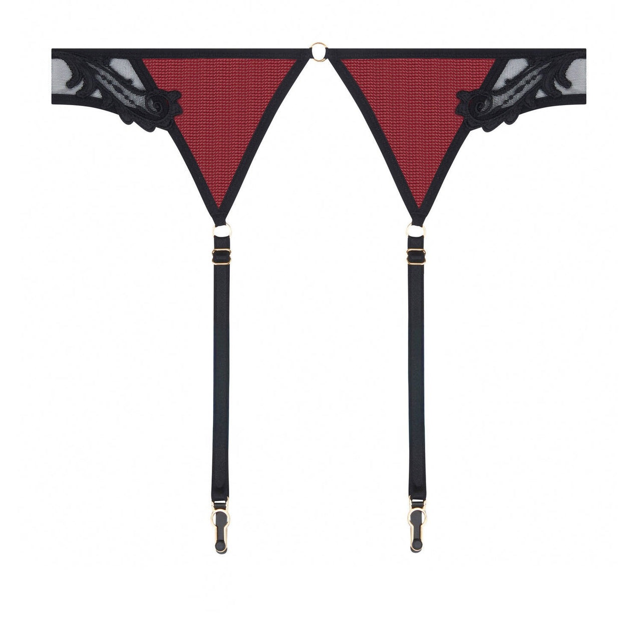Bellissime Inconnue Ombre Rouge Garter Belt