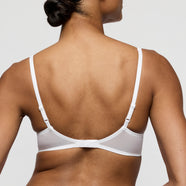 Heleen White Padded Balcony Bra